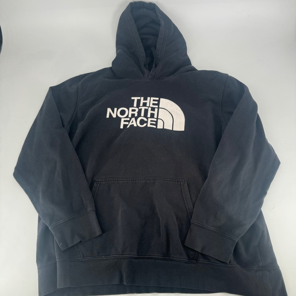 The North Face Mens Black Logo Pullover Hoodie Sweatshirt XXXL 3XL Big & Tall